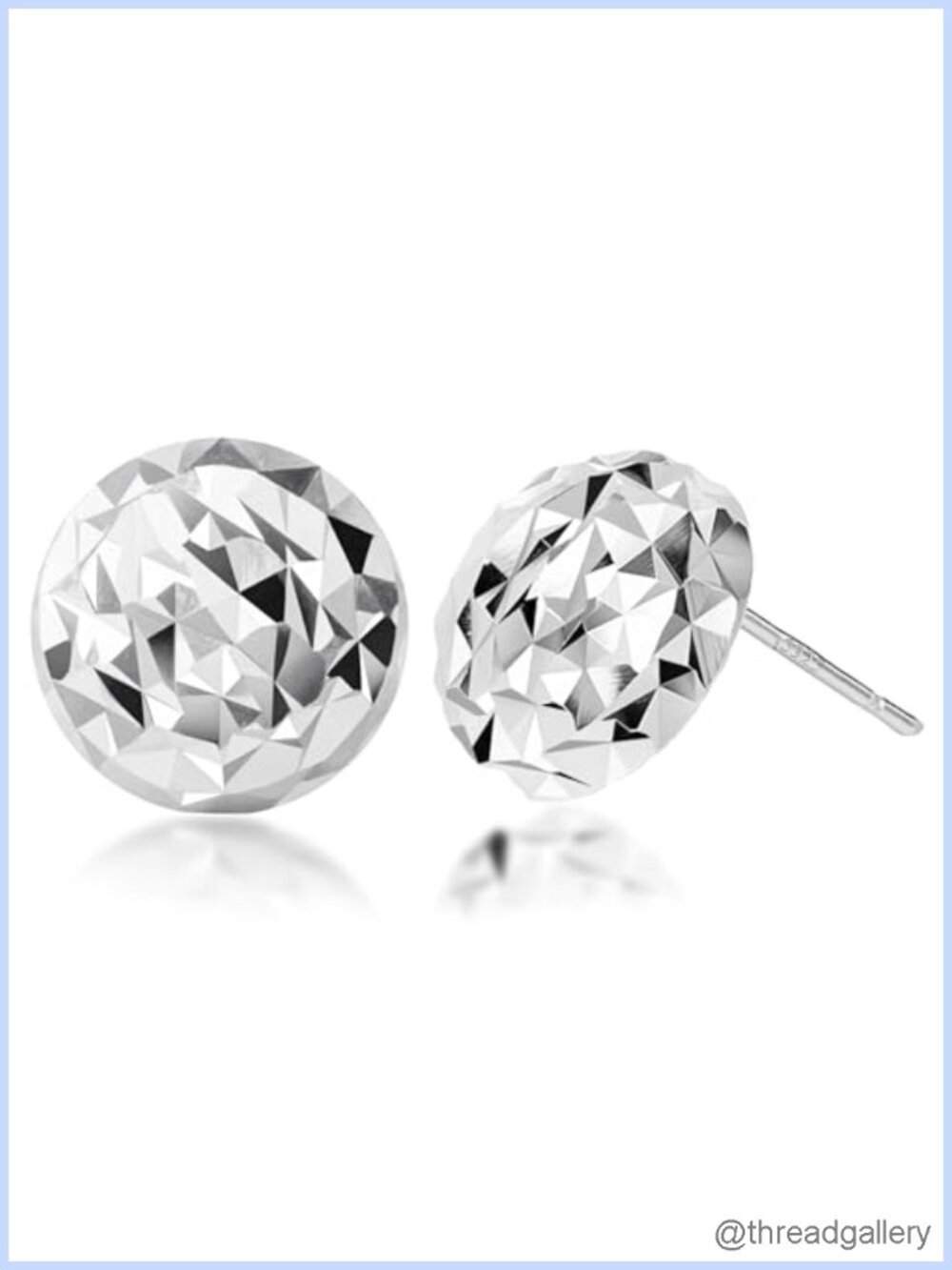 Chunky Sterling Silver Statement Stud Earrings Hypoallergenic Push Back